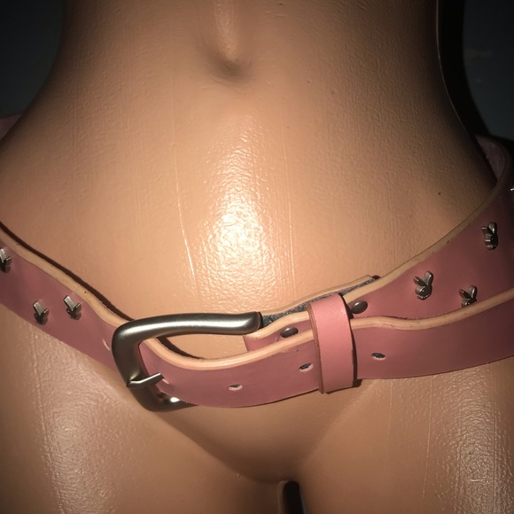 Playboy Barbie pink silver belt sexy vintage Y2k trashy dollbaby vinyl vegan - Picture 6 of 11